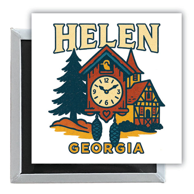 Helen Georgia Vintage Design Souvenir 2.5 x 2.5-Inch Fridge Magnet 