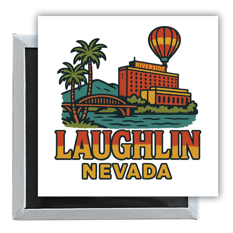 Laughlin Nevada Vintage Design Souvenir 2.5 x 2.5-Inch Fridge Magnet 