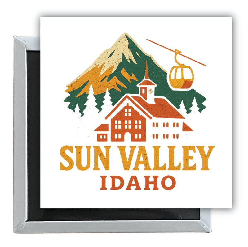 Sun Valley Idaho Vintage Design Souvenir 2.5 x 2.5-Inch Fridge Magnet 
