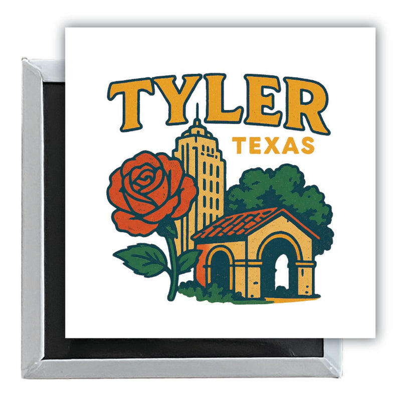 Tyler Texas Vintage Design Souvenir 2.5 x 2.5-Inch Fridge Magnet 