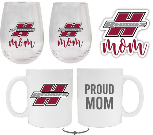 Henderson State Reddies Collegiate Mom Gift Set - Decal, Coffee Mug & Stemless Wine Glass 