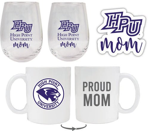 University of Houston Collegiate Mom Gift Set - Decal, Coffee Mug & Stemless Wine Glass 