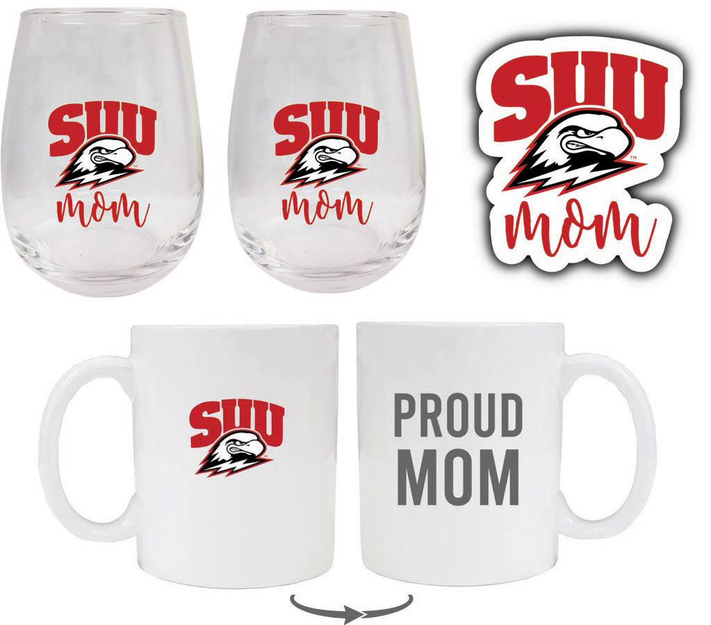 Southern Utah University Collegiate Mom Gift Set - Decal, Coffee Mug & Stemless Wine Glass 