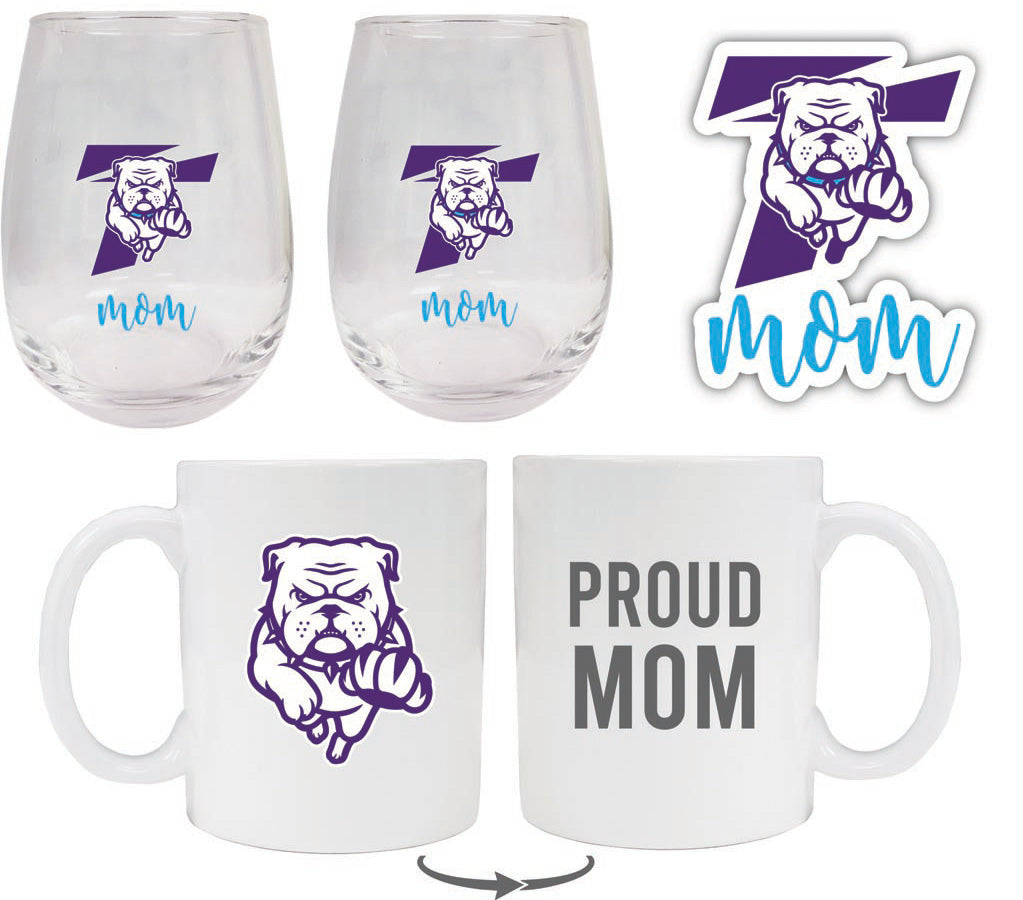 Truman State University Collegiate Mom Gift Set - Decal, Coffee Mug & Stemless Wine Glass 