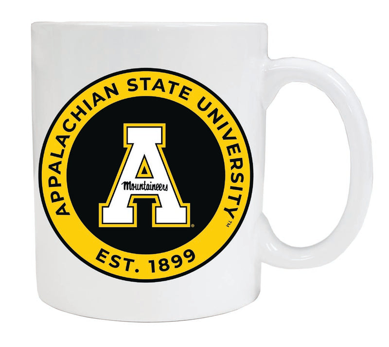 Appalachian State 12 oz White Ceramic Coffee Mug Circle Design Officially Licensed Collegiate Product 