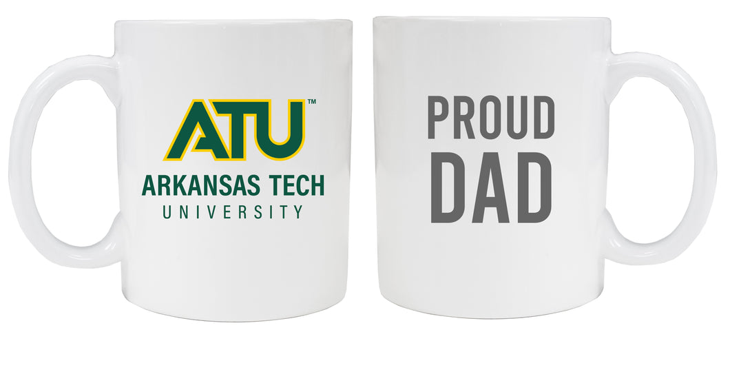Arkansas Tech University 12 oz White Ceramic Coffee Mug Proud Dad Officially Licensed Collegiate Product 