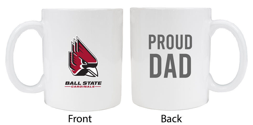 Ball State University Proud Dad Ceramic Coffee Mug - White (2 Pack)