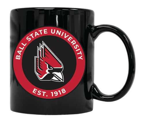 Ball State University 12 oz Black Ceramic Coffee Mug Circle Design Officially Licensed Collegiate Product