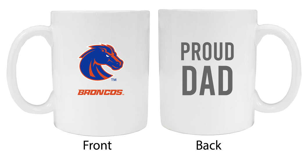 Boise State Broncos Proud Dad Ceramic Coffee Mug - White (2 Pack)