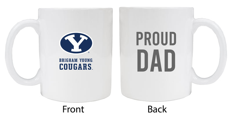 Brigham Young Cougars Proud Dad Ceramic Coffee Mug - White (2 Pack)