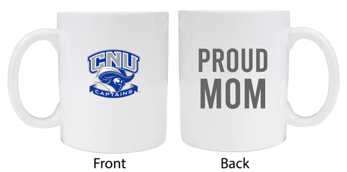 Christopher Newport Captains Proud Mom Ceramic Coffee Mug - White (2 Pack)