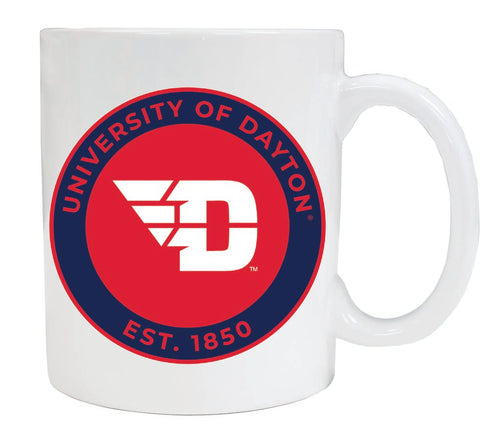 Dayton Flyers 12 oz White Ceramic Coffee Mug Circle Design Officially Licensed Collegiate Product 