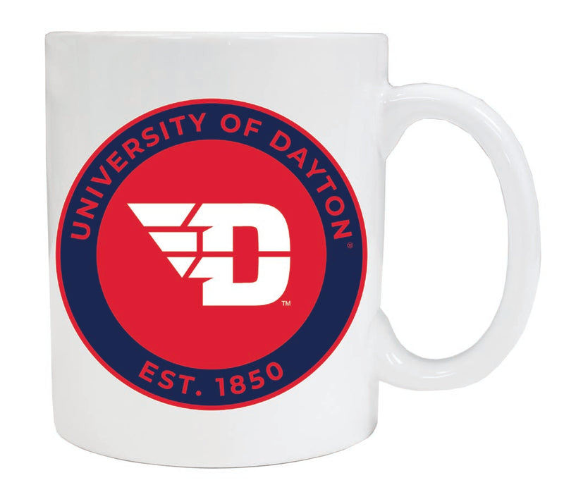 Dayton Flyers 12 oz White Ceramic Coffee Mug Circle Design Officially Licensed Collegiate Product 