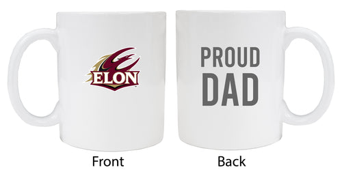 Elon University Proud Dad Ceramic Coffee Mug - White (2 Pack)