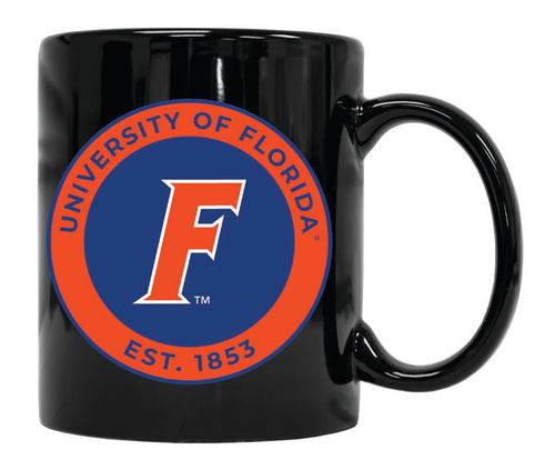 Florida Gators 12 oz Black Ceramic Coffee Mug Circle Design Officially Licensed Collegiate Product 