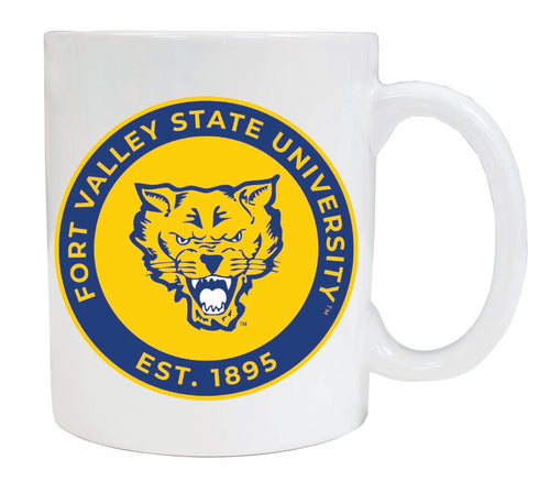 Fort Valley State University 12 oz White Ceramic Coffee Mug Circle Design Officially Licensed Collegiate Product 
