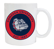 Load image into Gallery viewer, Gonzaga Bulldogs 12 oz White Ceramic Coffee Mug Circle Design Officially Licensed Collegiate Product 
