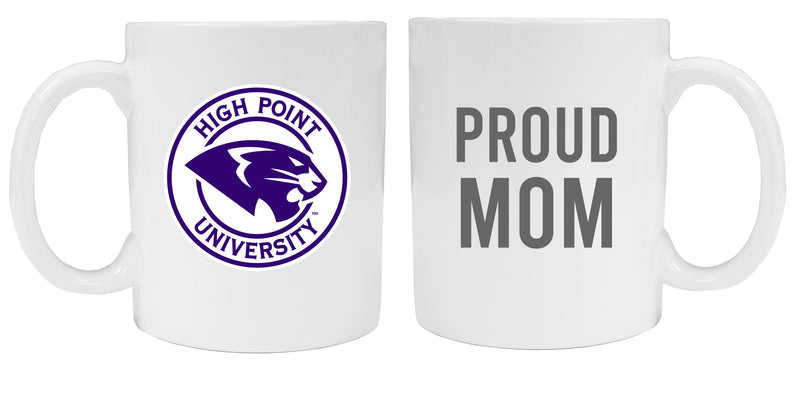 High Point University 12 oz White Ceramic Coffee Mug Proud Mom Officially Licensed Collegiate Product 