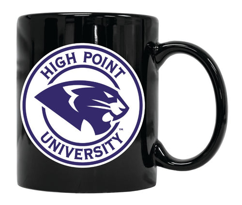 High Point University 12 oz Black Ceramic Coffee Mug Circle Design Officially Licensed Collegiate Product