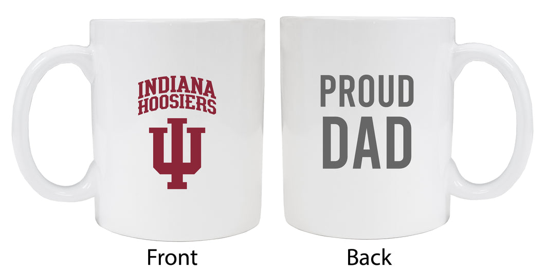 Indiana Hoosiers Proud Dad Ceramic Coffee Mug - White (2 Pack)
