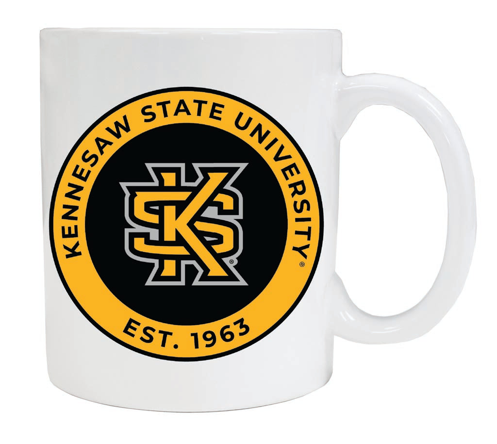 Kennesaw State University 12 oz White Ceramic Coffee Mug Circle Design Officially Licensed Collegiate Product