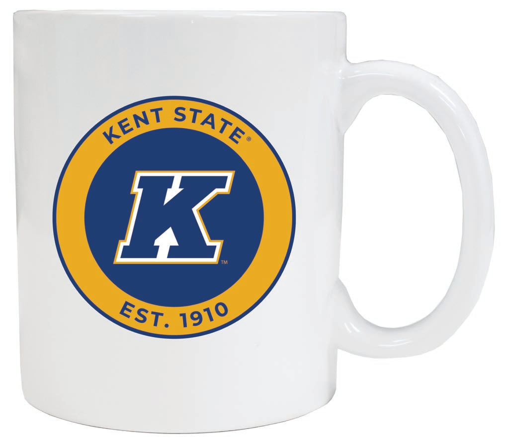 Kent State University 12 oz White Ceramic Coffee Mug Circle Design Officially Licensed Collegiate Product