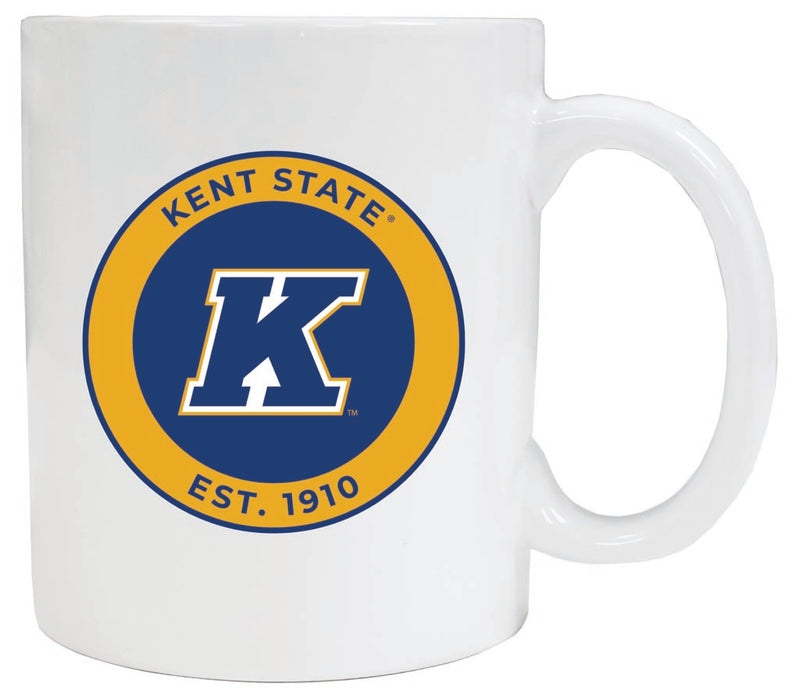 Kent State University 12 oz White Ceramic Coffee Mug Circle Design Officially Licensed Collegiate Product