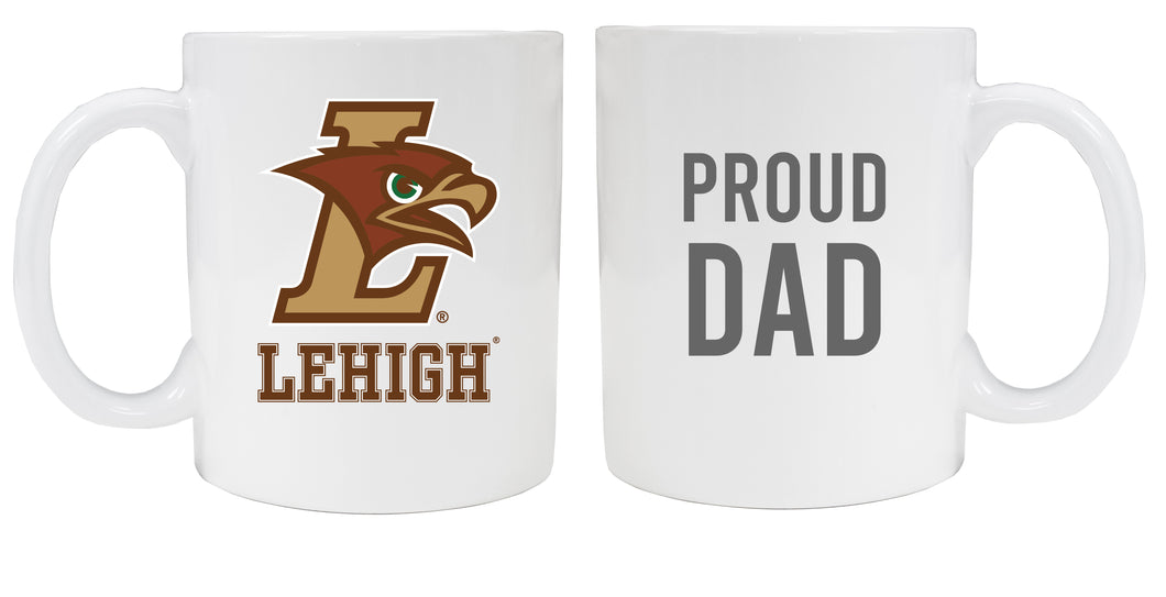 Lehigh University Mountain Hawks 12 oz White Ceramic Coffee Mug Proud Dad Officially Licensed Collegiate Product 
