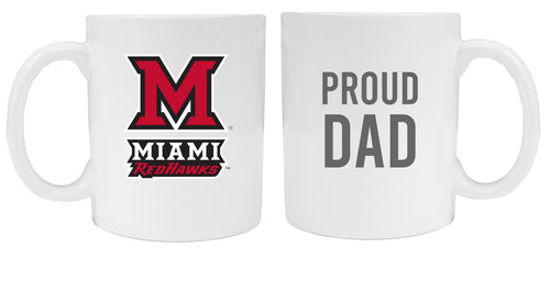 Miami University of Ohio 12 oz White Ceramic Coffee Mug Proud Dad Officially Licensed Collegiate Product 