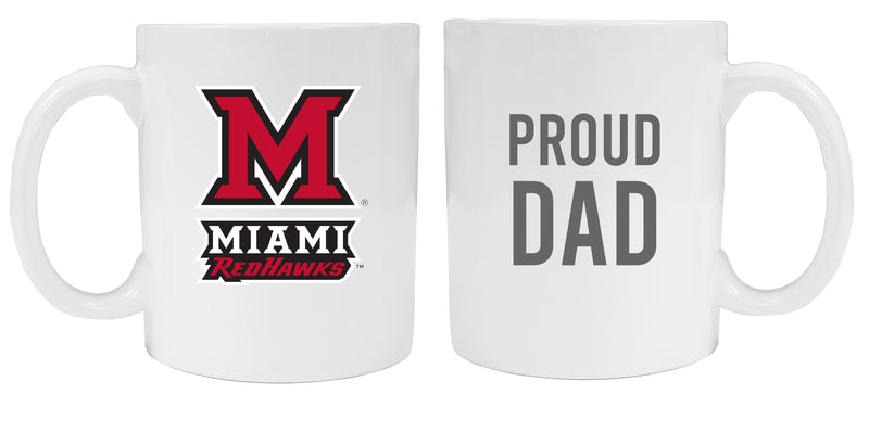 Miami University of Ohio 12 oz White Ceramic Coffee Mug Proud Dad Officially Licensed Collegiate Product 