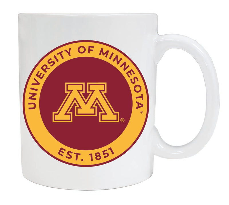 Minnesota Gophers 12 oz White Ceramic Coffee Mug Circle Design Officially Licensed Collegiate Product 
