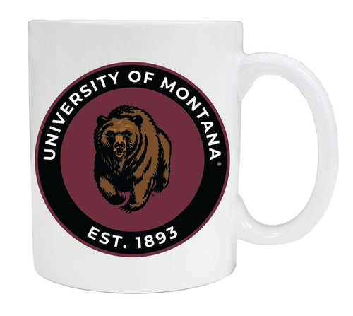 Montana University 12 oz White Ceramic Coffee Mug Circle Design Officially Licensed Collegiate Product 