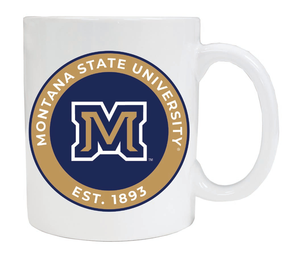 Montana State Bobcats 12 oz White Ceramic Coffee Mug Circle Design Officially Licensed Collegiate Product