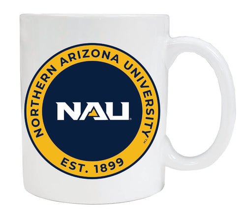 Northern Arizona University 12 oz White Ceramic Coffee Mug Circle Design Officially Licensed Collegiate Product 