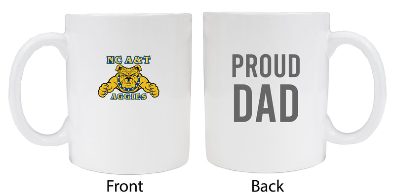 North Carolina A&T State Aggies Proud Dad Ceramic Coffee Mug - White (2 Pack)