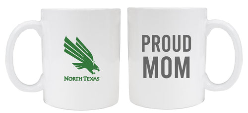 North Texas 12 oz White Ceramic Coffee Mug Proud Mom Officially Licensed Collegiate Product 