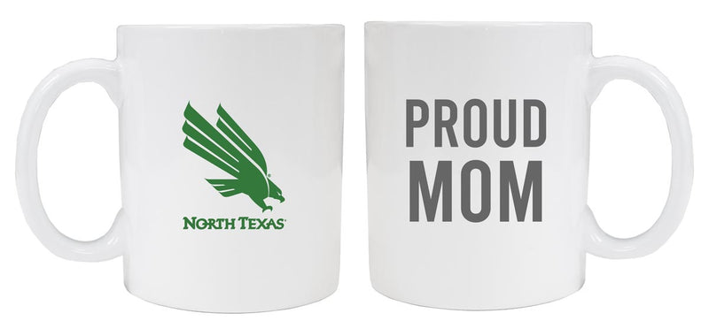 North Texas 12 oz White Ceramic Coffee Mug Proud Mom Officially Licensed Collegiate Product 