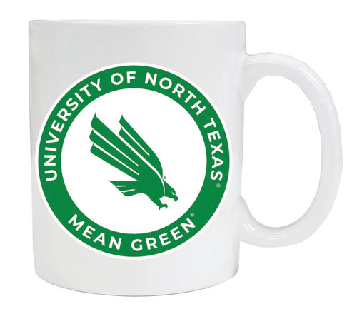 North Texas 12 oz White Ceramic Coffee Mug Circle Design Officially Licensed Collegiate Product 