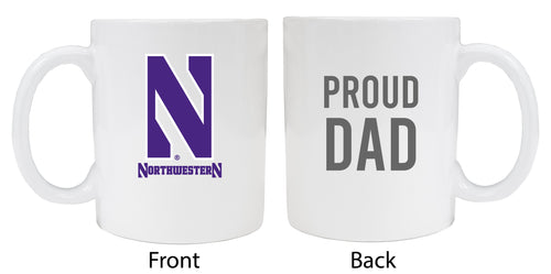Northwestern University Wildcats Proud Dad Ceramic Coffee Mug - White (2 Pack)