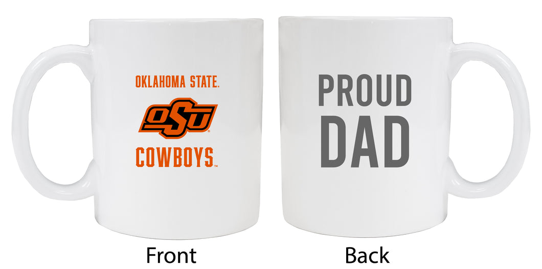 Oklahoma State Cowboys Proud Dad Ceramic Coffee Mug - White (2 Pack)