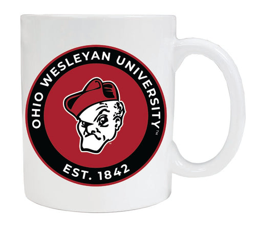 Ohio Wesleyan University 12 oz White Ceramic Coffee Mug Circle Design Officially Licensed Collegiate Product Single