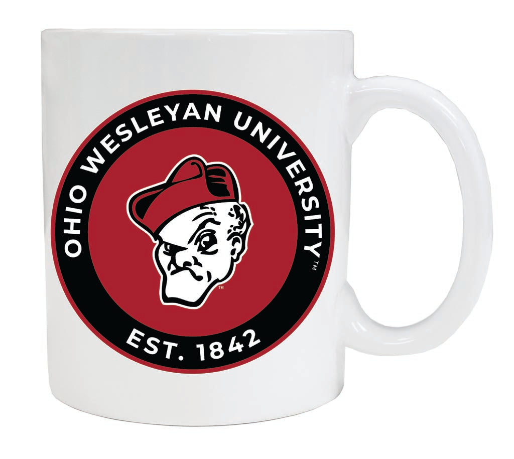 Ohio Wesleyan University 12 oz White Ceramic Coffee Mug Circle Design Officially Licensed Collegiate Product Single