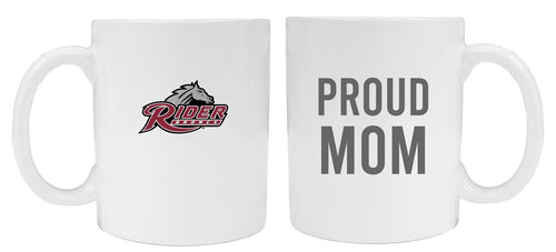 Rider University Broncs 12 oz White Ceramic Coffee Mug Proud Mom Officially Licensed Collegiate Product 