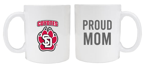 South Dakota Coyotes 12 oz White Ceramic Coffee Mug Proud Mom Officially Licensed Collegiate Product 