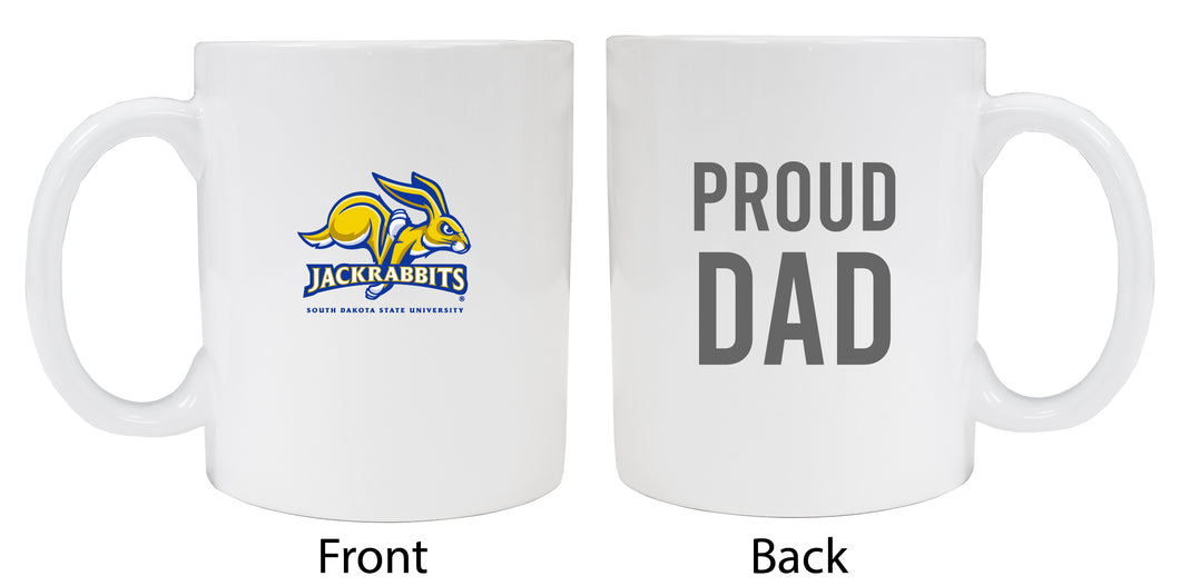 South Dakota State Jackrabbits Proud Dad Ceramic Coffee Mug - White (2 Pack)