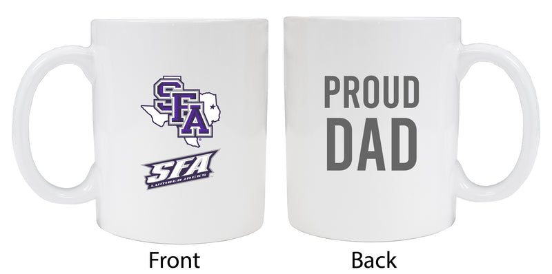 Stephen F. Austin State University Proud Dad Ceramic Coffee Mug - White (2 Pack)