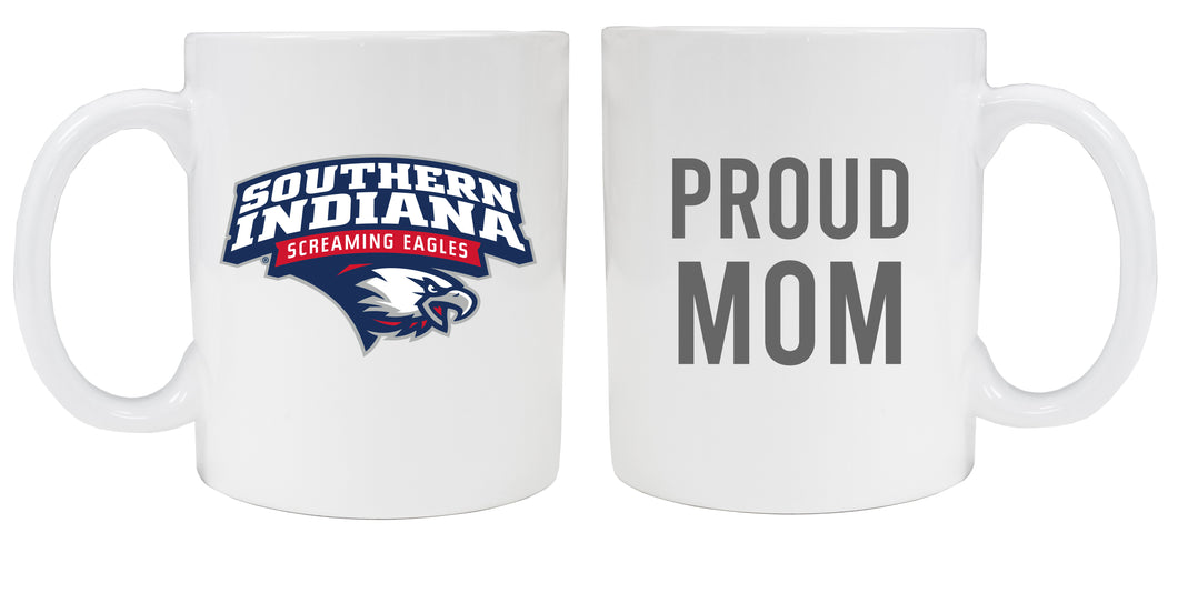 University of Southern Indiana 12 oz White Ceramic Coffee Mug Proud Mom Officially Licensed Collegiate Product 