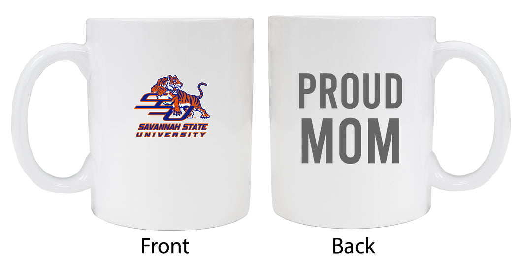 Savannah State University Proud Mom Ceramic Coffee Mug - White (2 Pack)