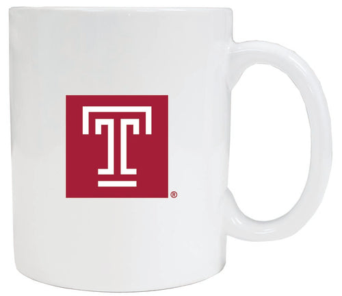 Temple University 12 oz White Ceramic Coffee Mug Circle Design Officially Licensed Collegiate Product 2-Pack