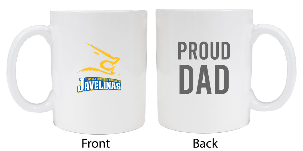 Texas A&M Kingsville Javelinas Proud Dad Ceramic Coffee Mug - White (2 Pack)